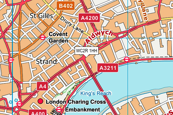 WC2R 1HH map - OS VectorMap District (Ordnance Survey)