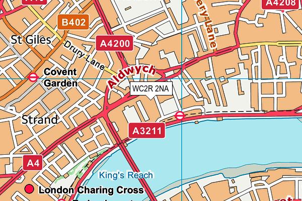 WC2R 2NA map - OS VectorMap District (Ordnance Survey)