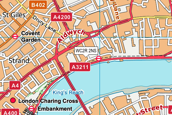 WC2R 2NS map - OS VectorMap District (Ordnance Survey)