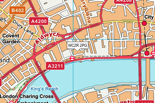 WC2R 2PG map - OS VectorMap District (Ordnance Survey)