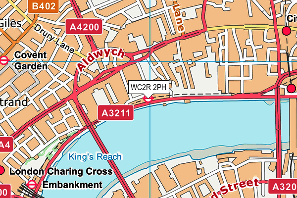 WC2R 2PH map - OS VectorMap District (Ordnance Survey)