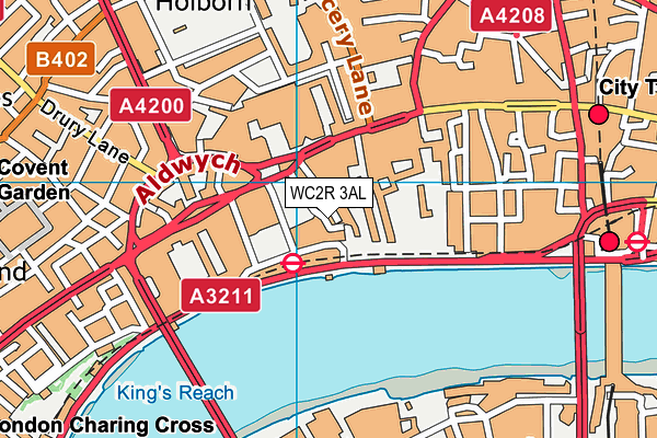 WC2R 3AL map - OS VectorMap District (Ordnance Survey)