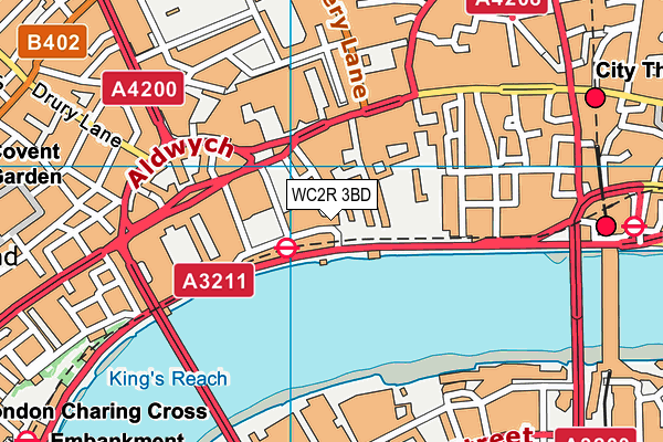 WC2R 3BD map - OS VectorMap District (Ordnance Survey)