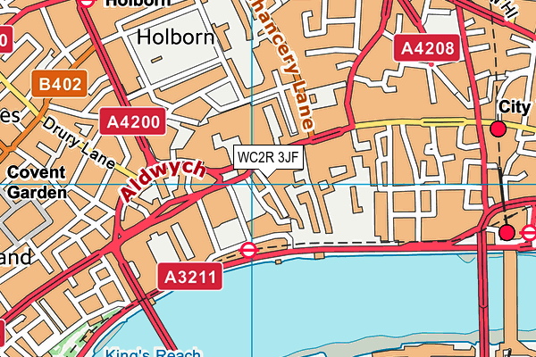 WC2R 3JF map - OS VectorMap District (Ordnance Survey)