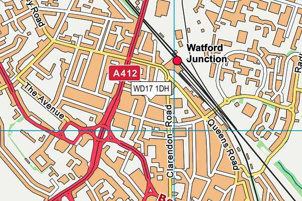 WD17 1DH map - OS VectorMap District (Ordnance Survey)