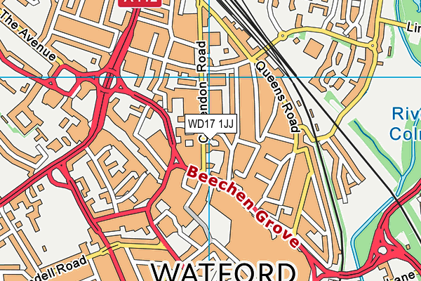 Watford St John's Church of England Primary School map (WD17 1JJ) - OS VectorMap District (Ordnance Survey)
