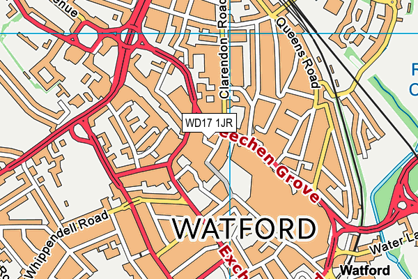 WD17 1JR map - OS VectorMap District (Ordnance Survey)