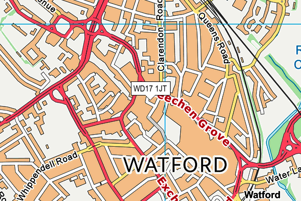 WD17 1JT map - OS VectorMap District (Ordnance Survey)
