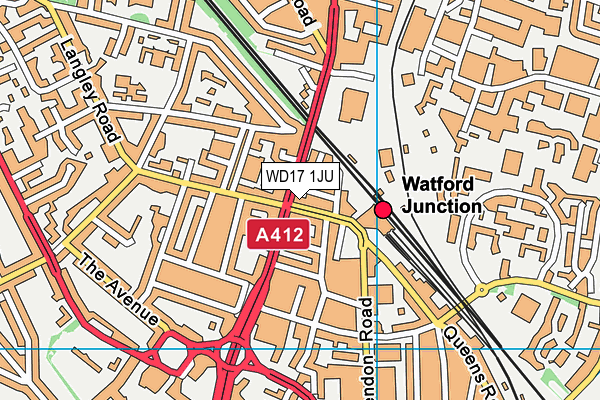 WD17 1JU map - OS VectorMap District (Ordnance Survey)