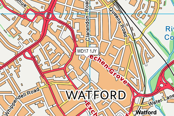 WD17 1JY map - OS VectorMap District (Ordnance Survey)