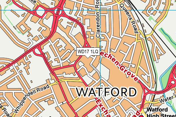 WD17 1LQ map - OS VectorMap District (Ordnance Survey)