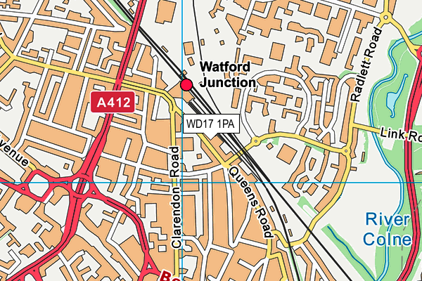 WD17 1PA map - OS VectorMap District (Ordnance Survey)