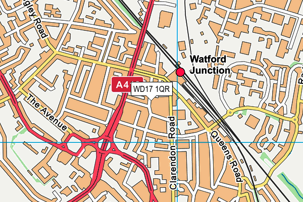 WD17 1QR map - OS VectorMap District (Ordnance Survey)