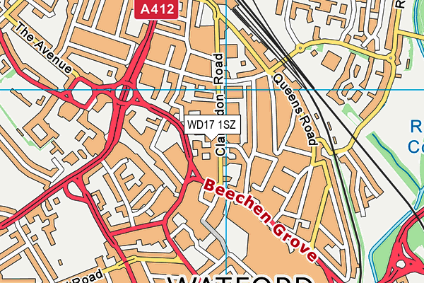 WD17 1SZ map - OS VectorMap District (Ordnance Survey)