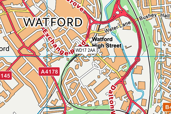 WD17 2AA map - OS VectorMap District (Ordnance Survey)