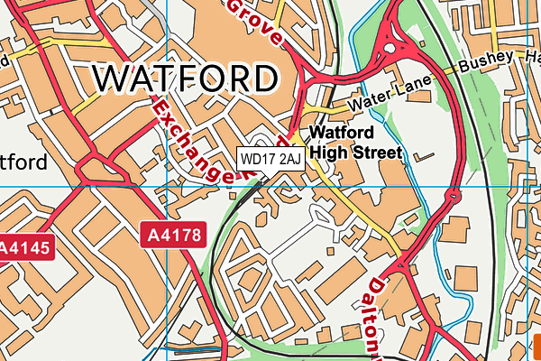 WD17 2AJ map - OS VectorMap District (Ordnance Survey)