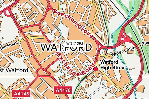 WD17 2BJ map - OS VectorMap District (Ordnance Survey)