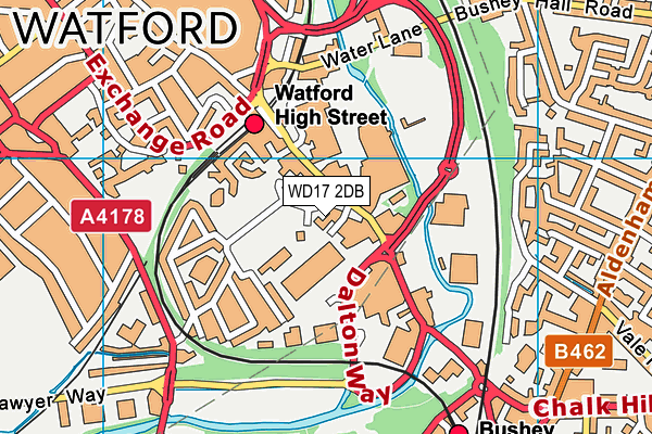 WD17 2DB map - OS VectorMap District (Ordnance Survey)