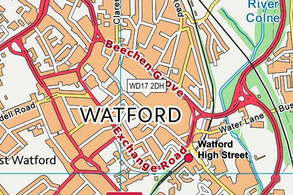 WD17 2DH map - OS VectorMap District (Ordnance Survey)