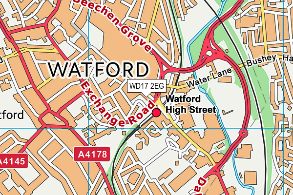 WD17 2EG map - OS VectorMap District (Ordnance Survey)