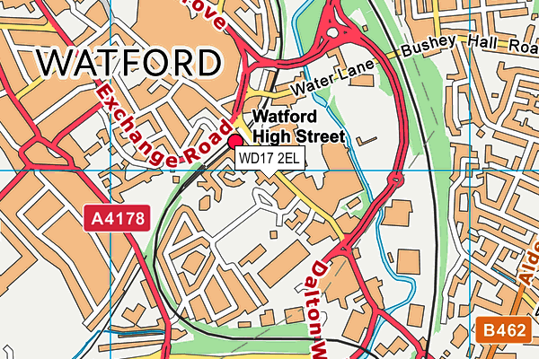 WD17 2EL map - OS VectorMap District (Ordnance Survey)