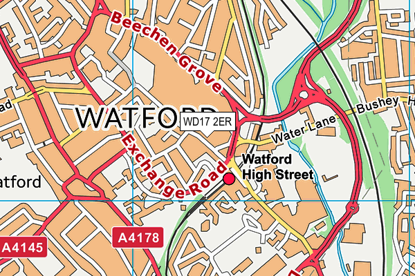 WD17 2ER map - OS VectorMap District (Ordnance Survey)