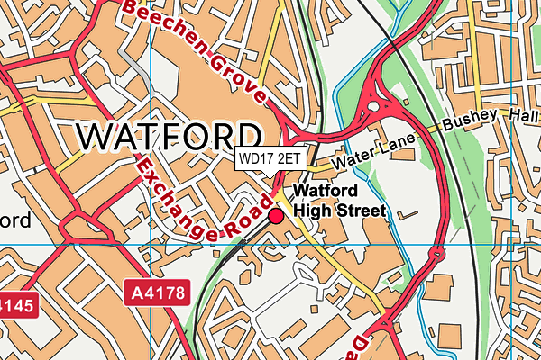 WD17 2ET map - OS VectorMap District (Ordnance Survey)