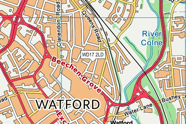 WD17 2LD map - OS VectorMap District (Ordnance Survey)