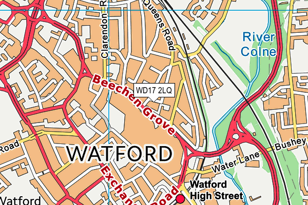 WD17 2LQ map - OS VectorMap District (Ordnance Survey)