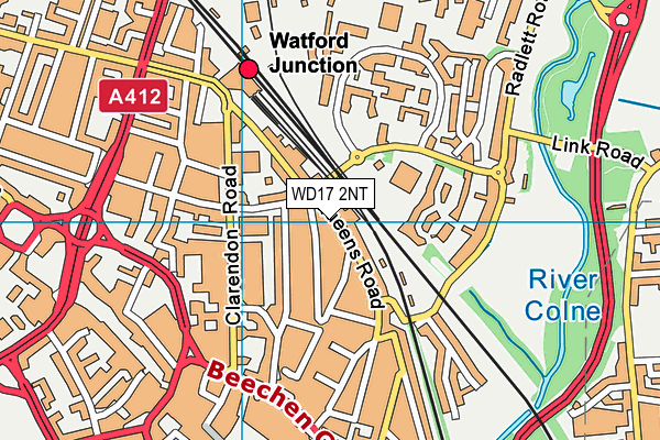 WD17 2NT map - OS VectorMap District (Ordnance Survey)