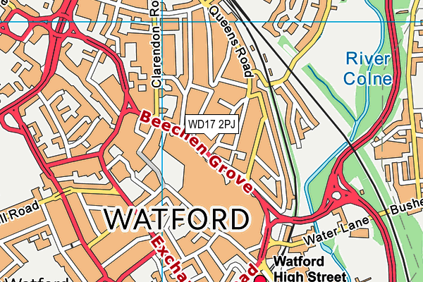 WD17 2PJ map - OS VectorMap District (Ordnance Survey)
