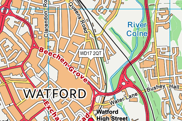 WD17 2QT map - OS VectorMap District (Ordnance Survey)