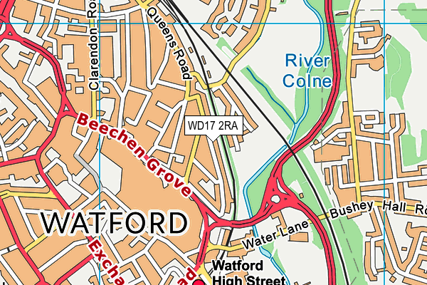 WD17 2RA map - OS VectorMap District (Ordnance Survey)