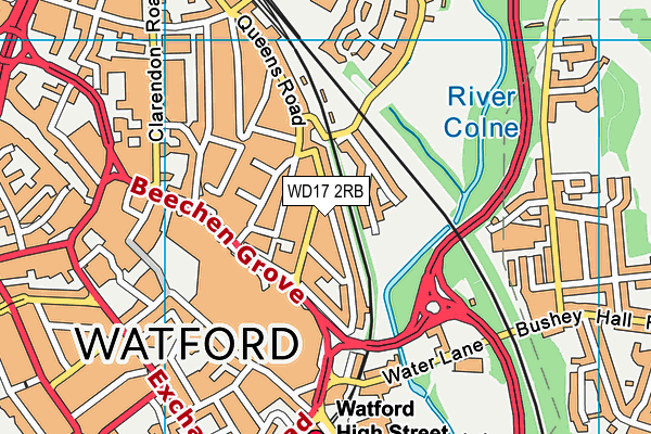 WD17 2RB map - OS VectorMap District (Ordnance Survey)