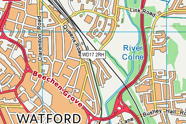 WD17 2RH map - OS VectorMap District (Ordnance Survey)
