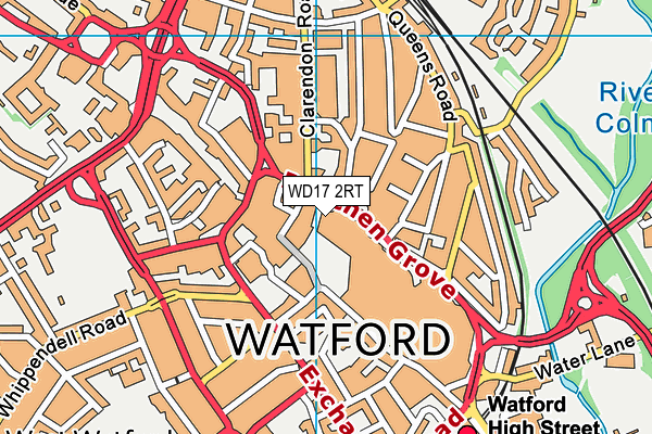 WD17 2RT map - OS VectorMap District (Ordnance Survey)