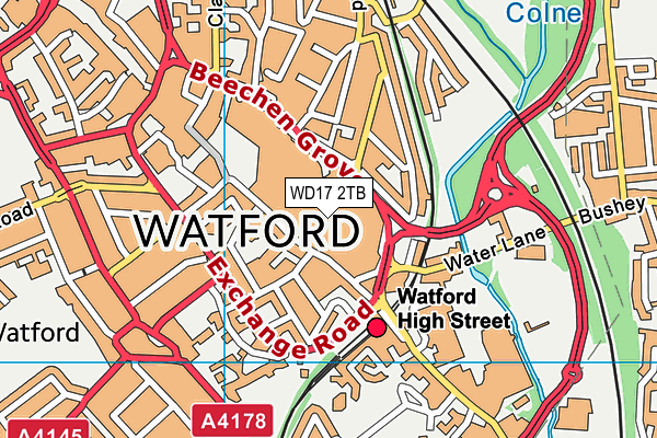 WD17 2TB map - OS VectorMap District (Ordnance Survey)