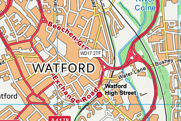 WD17 2TF map - OS VectorMap District (Ordnance Survey)