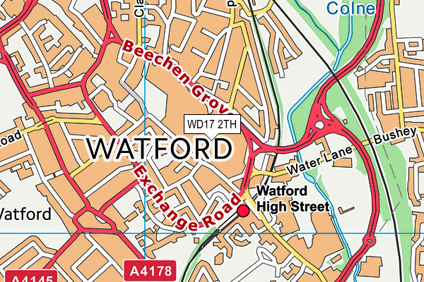 WD17 2TH map - OS VectorMap District (Ordnance Survey)