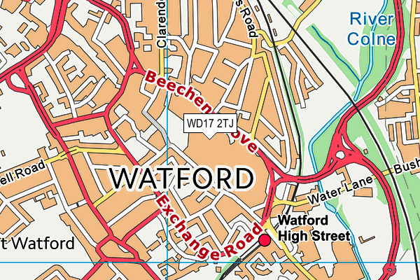 WD17 2TJ map - OS VectorMap District (Ordnance Survey)