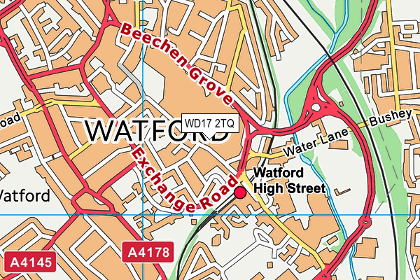 WD17 2TQ map - OS VectorMap District (Ordnance Survey)