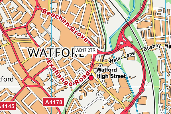 WD17 2TR map - OS VectorMap District (Ordnance Survey)