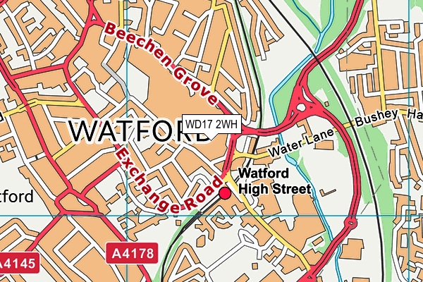 WD17 2WH map - OS VectorMap District (Ordnance Survey)