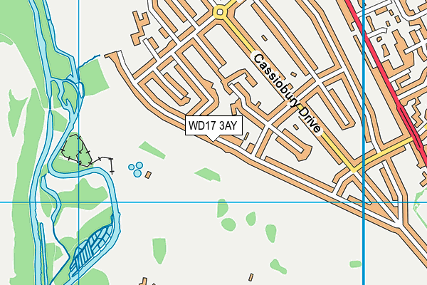 WD17 3AY map - OS VectorMap District (Ordnance Survey)