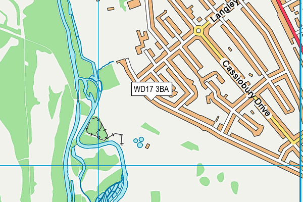 WD17 3BA map - OS VectorMap District (Ordnance Survey)