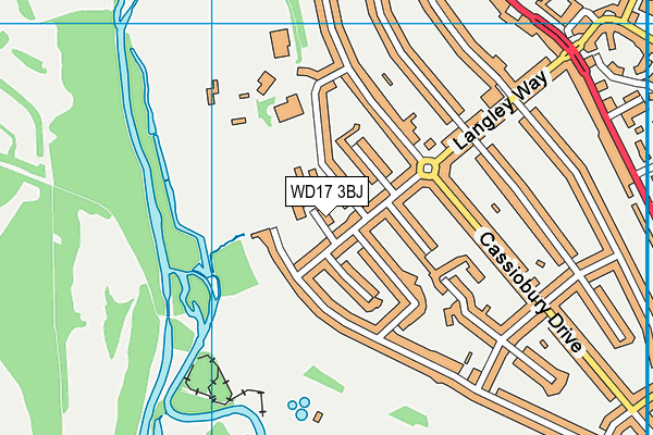 WD17 3BJ map - OS VectorMap District (Ordnance Survey)