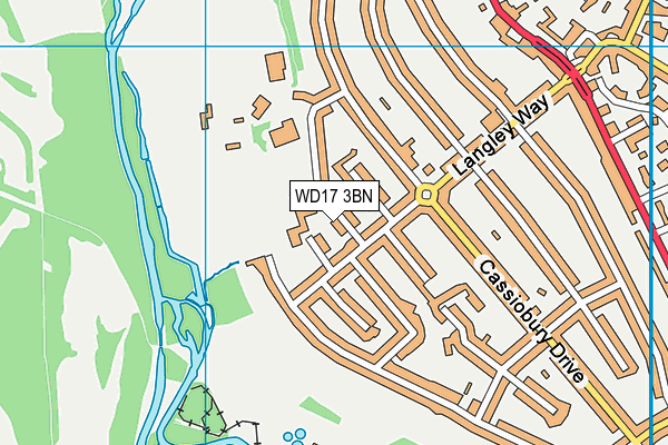 WD17 3BN map - OS VectorMap District (Ordnance Survey)