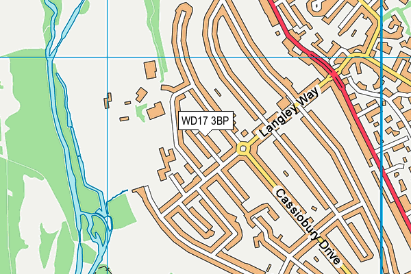 WD17 3BP map - OS VectorMap District (Ordnance Survey)