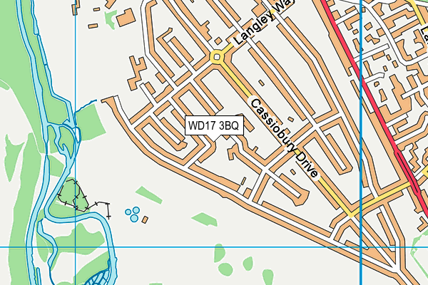 WD17 3BQ map - OS VectorMap District (Ordnance Survey)