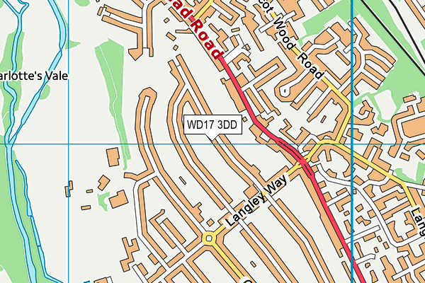 WD17 3DD map - OS VectorMap District (Ordnance Survey)